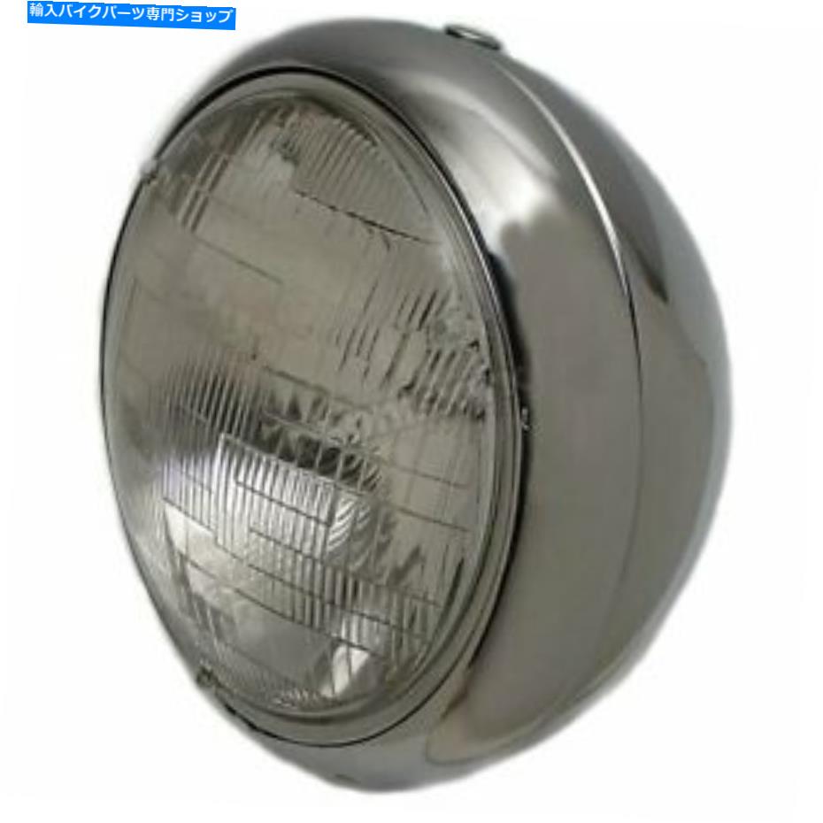 クロームパーツ Wyatt Gatling 12V Chrome 7 In。ラウンドヘッドライト - 33-0603 Wyatt Gatling 12V Chrome 7 in. Round Headlight - 33-0603【並行輸入品】