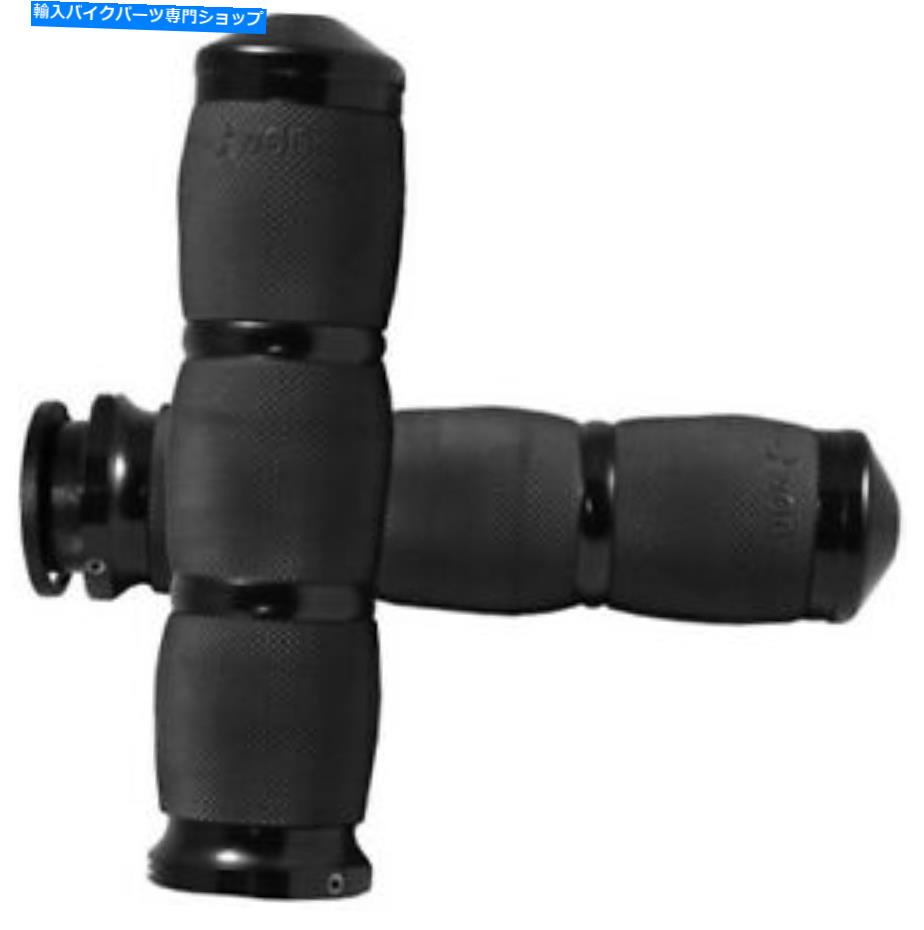 クロームパーツ エイボンエアクッショングリップブラッククローム3リングインディアン＃インチ-to-air-90-ch Avon Air Cushion Grips Black Chrome 3-Ring Indian #IN-TO-AIR-90-CH【並行輸入品】
