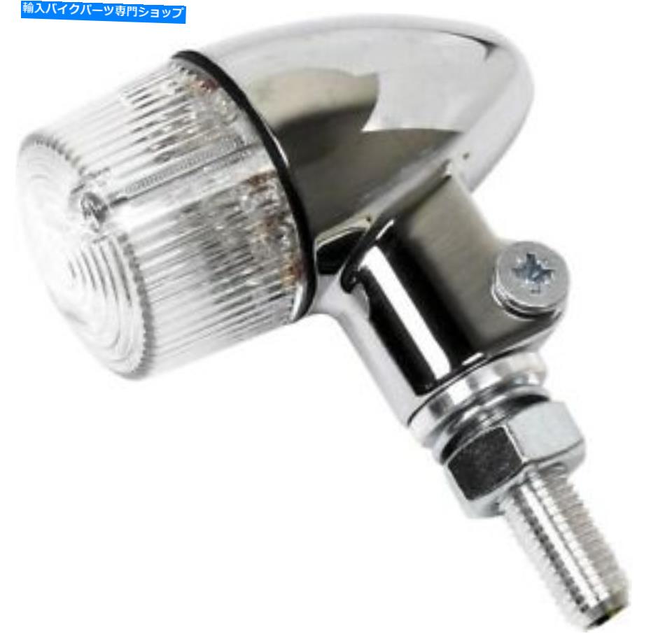 クロームパーツ K＆S LED弾丸マーカーライトD / F 35mmクロームアンバー/クリアレンズ K&S LED Bullet Marker Light D/F 35mm Chrome Amber/Clear Lens【並行輸入品】