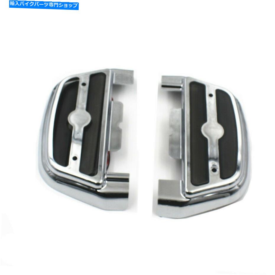 クロームパーツ ハーレーフレットのためのオートバイクロムLEDライト旅客フットボードの床板カバー Motorcycle Chrome LED Light Passenger Footboard Floorboard Cover For Harley FLHT【並行輸入品】