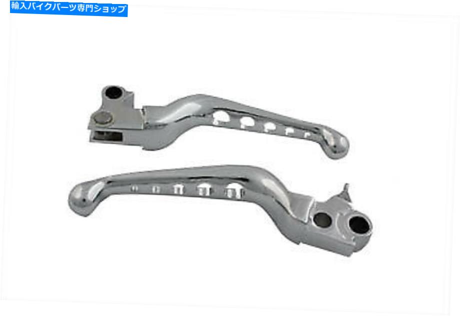 クロームパーツ クロームドリルハンドレバーセットはハーレー - ダビッドソンをフィットします Chrome Drilled Hand Lever Set fits Harley-Davidson【並行輸入品】