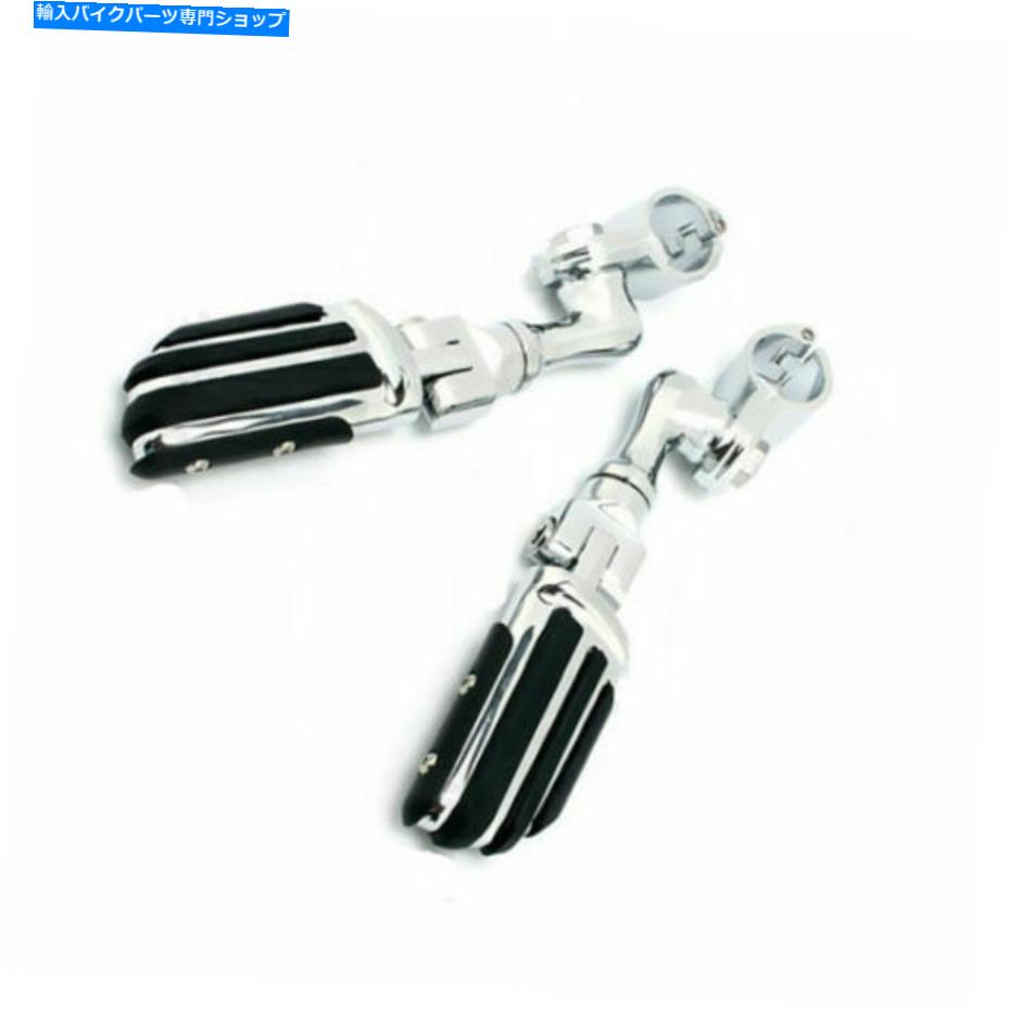 クロームパーツ 1 '' 25mm調節可能な高速道路ガードバーフットペグマウントfor Harley Fatboy Flht XLX 1'' 25mm Adjustable Highway Guard Bar Foot Peg Mount For Harley FatBoy FLHT XLX【並行輸入品】