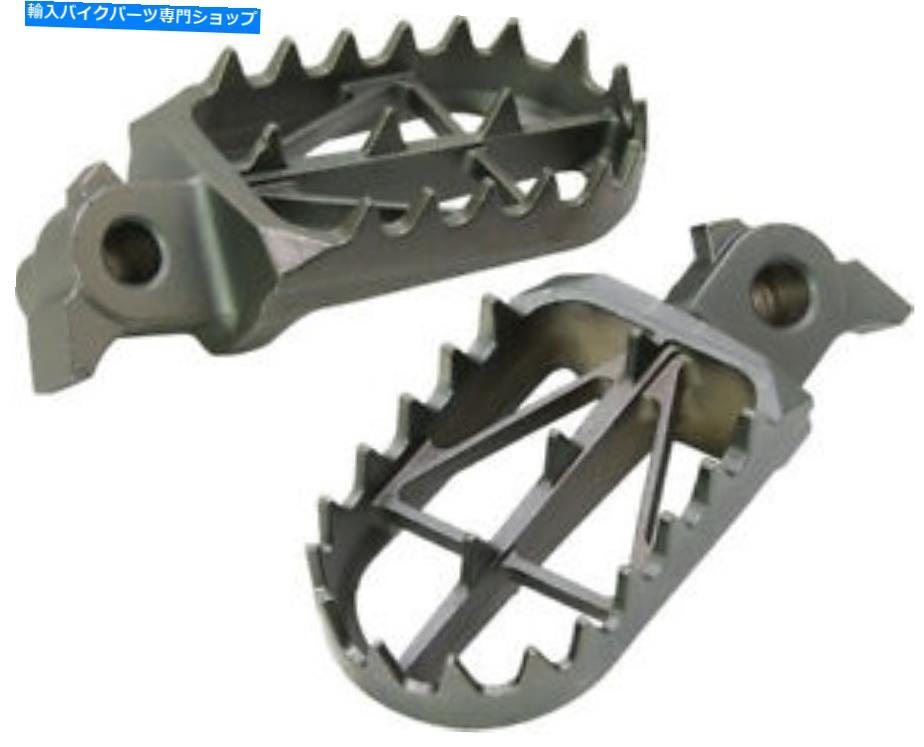クロームパーツ DRC D48-02-532ワイドフットペグブラッククロム DRC D48-02-532 Wide Foot Pegs Black Chrome【並行輸入品】