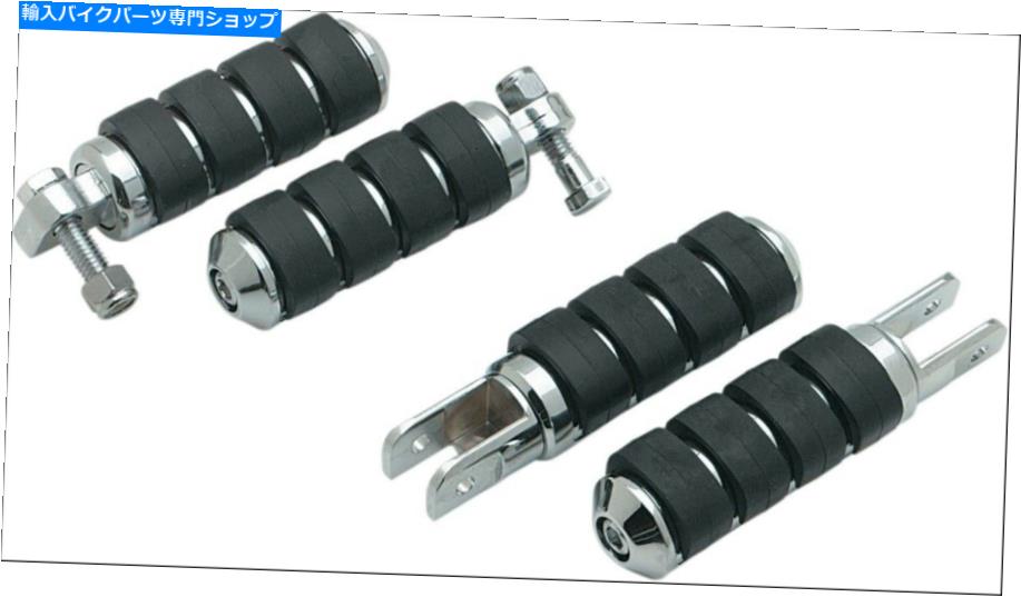 クロームパーツ 男性マウントアダプタハーリーゴールドウィングインディアンのクレアキンクローム小さなISO-PEG Kuryakyn Chrome Small ISO-Pegs with Male Mount Adapters Harley Goldwing Indian【並行輸入品】