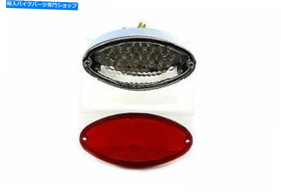 クロームパーツ Harley DavidsonのためのクロムCATEYEステップデザインテールランプV-Twin Chrome Cateye Stepped Design Tail Lamp for Harley Davidson by V-Twin【並行輸入品】