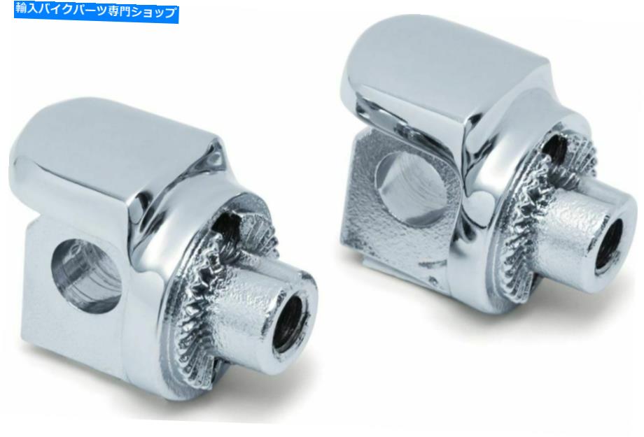 クロームパーツ クライャドン非ピボットスプラインPEGアダプタークロム Kuryakyn Non-Pivot Splined Peg Adaptors Chrome【並行輸入品】