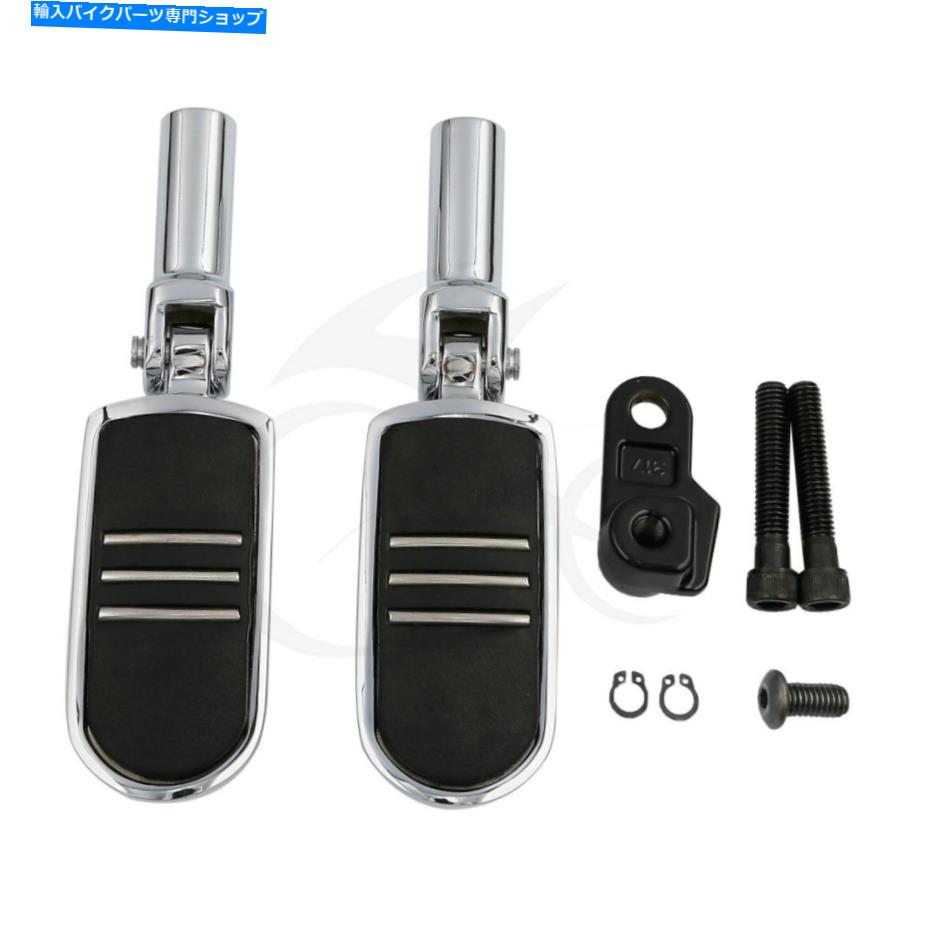 クロームパーツ Chrome PegStreamLinerリアフットペグマウントクランプクランプフィットHarley Suftail Fls 12-17 Chrome Pegstreamliner Rear Footpegs Mount Clamp Fit For Harley Softail FLS 12-17【並行輸入品】