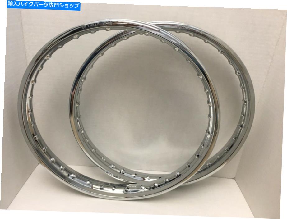 クロームパーツ ホンダCT90 CM91カブリム17 x 1.4ペアクロームスチール36スポーク Honda CT90 CM91 Cub rims 17 x 1.4 pair chrome steel 36 spoke【並行輸入品】