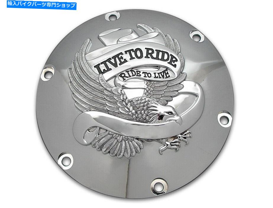 クロームパーツ イーグルスピリットダービーカバークロームはハーレー - ダビッドソンをフィットします Eagle Spirit Derby Cover Chrome fits Harley-Davidson【並行輸入品】