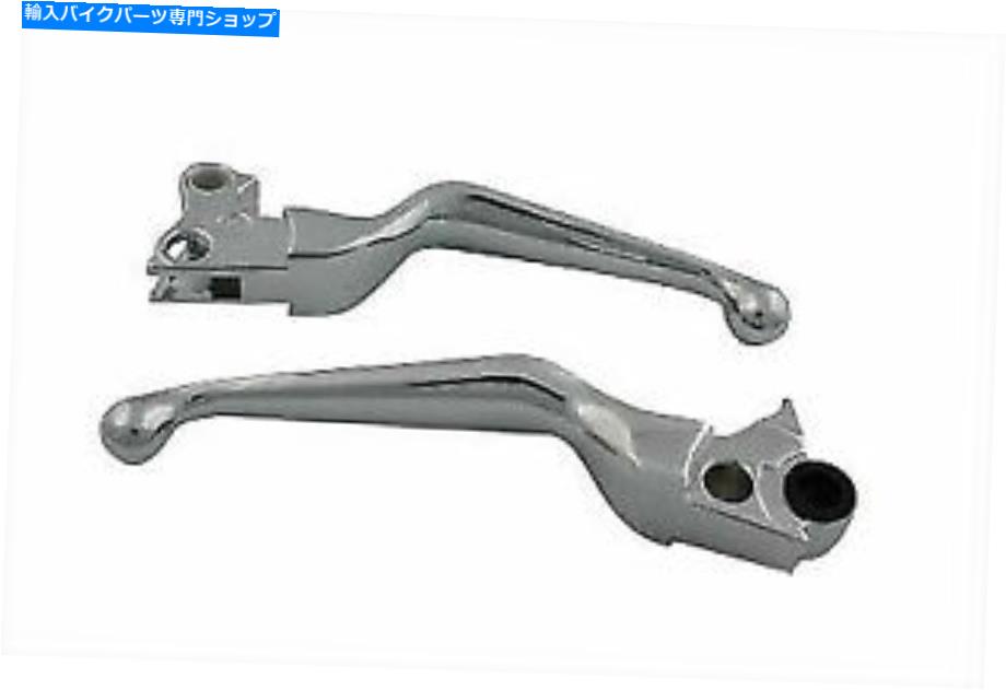 クロームパーツ Harley DavidsonによるクロムVカットハンドレバーセットV-Twin Chrome V-Cut Hand Lever Set for Harley Davidson by V-Twin【並行輸入品】