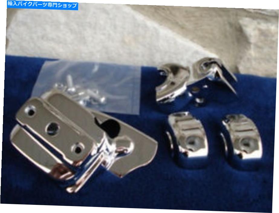 クロームパーツ ハーレーシングルディスクのrepl oeのためのクロムハンドルバーコントロールカバーキット＃4??6098-98 CHROME HANDLEBAR CONTROL COVER KIT FOR HARLEY SINGLE DISC REPL OE # 46098-98【並行輸入品】