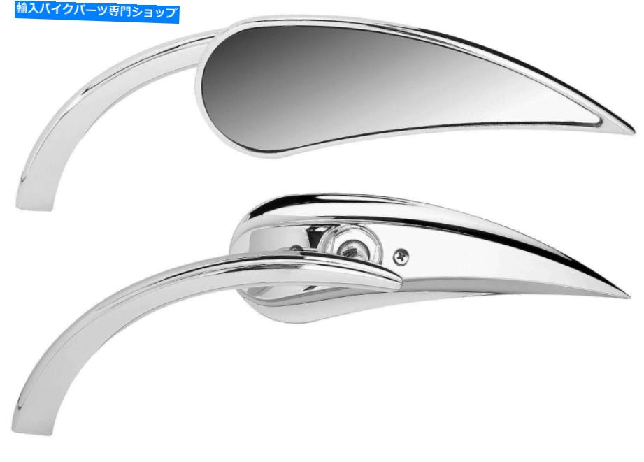 クロームパーツ Arlen Ness Micro Chrome Rad IIティアドロップ右サイドミラーハーレーまたは各メトリック Arlen Ness Micro Chrome RAD II Teardrop Right Side Mirror Harley or Metric EACH【並行輸入品】