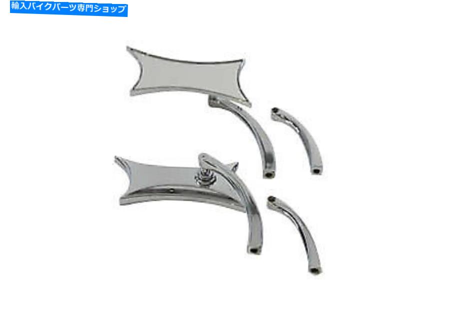 クロームパーツ 斜めのミラーセットビレットクロームはハーレー - ダビッドソンにフィットします Oblique Mirror Set Billet Chrome fits Harley-Davidson【並行輸入品】