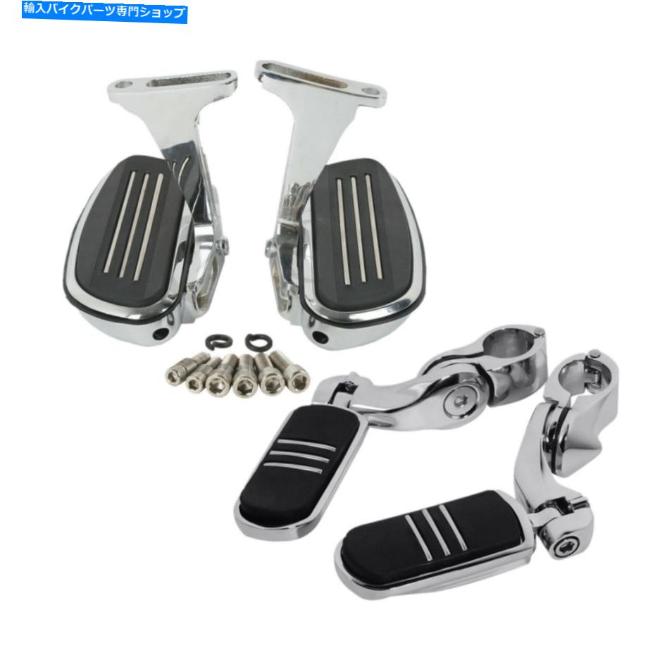 【楽天市場】クロームパーツ Harley Electra Road Glideのためのクロム乗客の床板＆フットペグクランプ Chrome