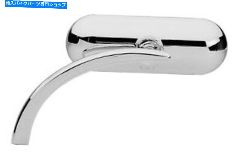 クロームパーツ Arlen Ness Micro Chromeミニオーバル左サイドミラーハーリー Arlen Ness Micro Chrome Mini Oval Left Side Mirror Harley【並行輸入品】