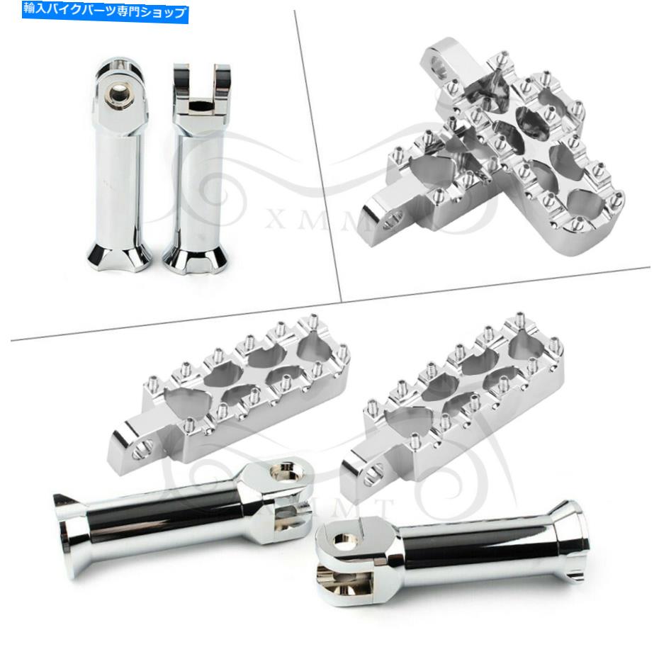 クロームパーツ Chrome CNCアルミニウムリアフットペグブラケット組立フィットハーレーブレイクアウトFXBR Chrome CNC Aluminum Rear Foot Peg Bracket Assembly Fit For Harley Breakout FXBR【並行輸入品】