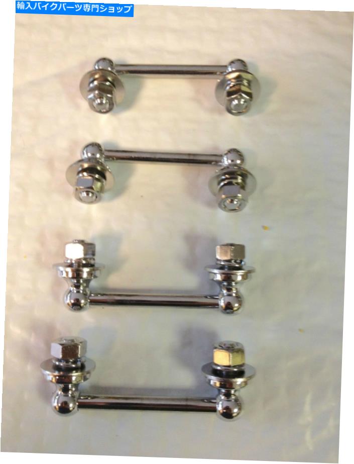 クロームパーツ ハーレーナッキーレートvl flatheadレザーサドルバッグハンガー「タオルバー」スタイル34アップ Harley Knucklehed VL Flathead Leather Saddlebag Hanger \