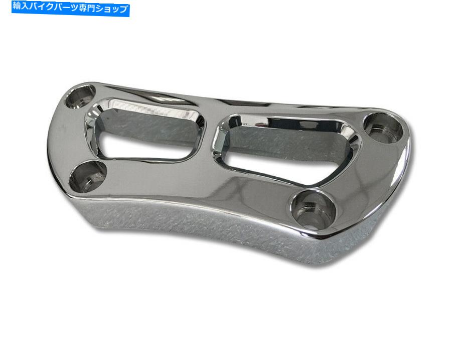 クロームパーツ カットアウトデザインライザートップクランプクローム Cutout Design Riser Top Clamp Chrome【並行輸入品】