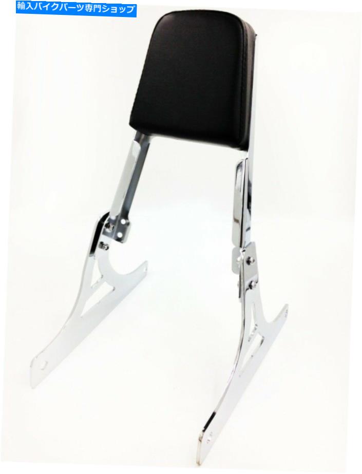 クロームパーツ Harley Suftail Flstc Flstf Flstnのための革パッドが付いているクロムの背もたれの小さなバー Chrome Backrest Sissy Bar With Leather Pad For Harley Softail Flstc Flstf Flstn【並行輸入品】