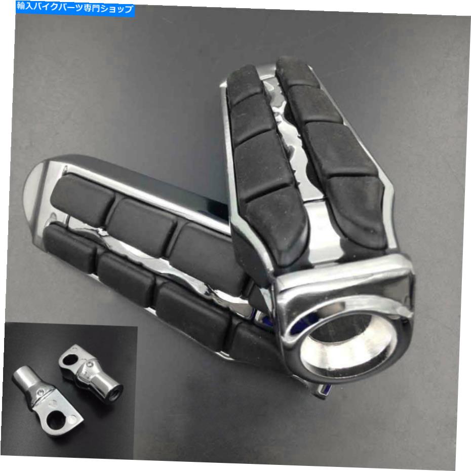 クロームパーツ Harley Fatboy Lo flstfb fatboy flstf freewheeler flrtのためのクロムレトロなフットペグ Chrome Retro Foot Pegs For Harley Fatboy Lo FLSTFB Fatboy FLSTF Freewheeler FLRT【並行輸入品】