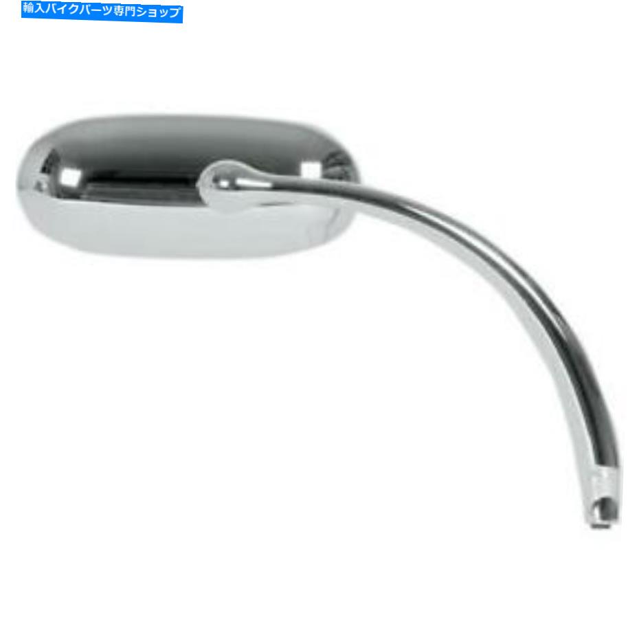 クロームパーツ Russ Wernimontデザインショートステムオーバルミラー/右 - クロム - RWD-50085RC Russ Wernimont Designs Short Stem Oval Mirror / Right - Chrome - RWD-50085RC【並行輸入品】