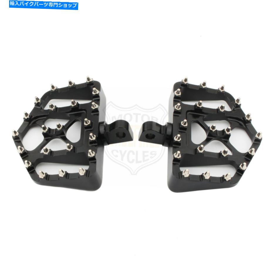 クロームパーツ ハーリースポーツスター883 xl fatboy flstのためのオートバイMXスタイルの足ペグの床板 Motorcycle MX Style Foot Pegs Floorboard For Harley Sportster 883 XL Fatboy FLST【並行輸入品】