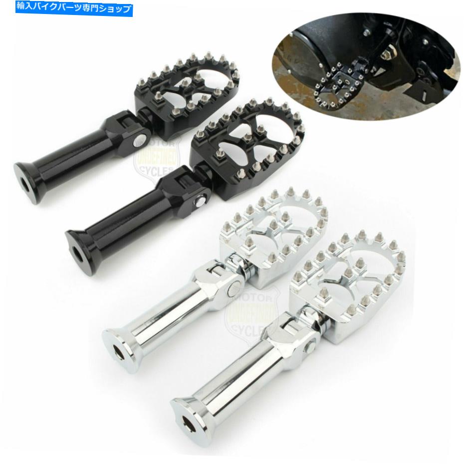 クロームパーツ 広い脂肪の乗客足のペグのフットレストサポートキットはハーレーソフト2018-2020 Wide Fat Passenger Foot Pegs Footrests Support Kit For Harley Softail 2018-2020【並行輸入品】 29,842円