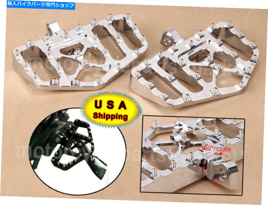 クロームパーツ ワイドMXスタイルのフロアボードのフロアボードのためのフットペグのためのハーレーエレクトラグライドダイナ Wide MX Style Floorboards Floor Boards Foot Pegs For Harley Electra Glide Dyna【並行輸入品】