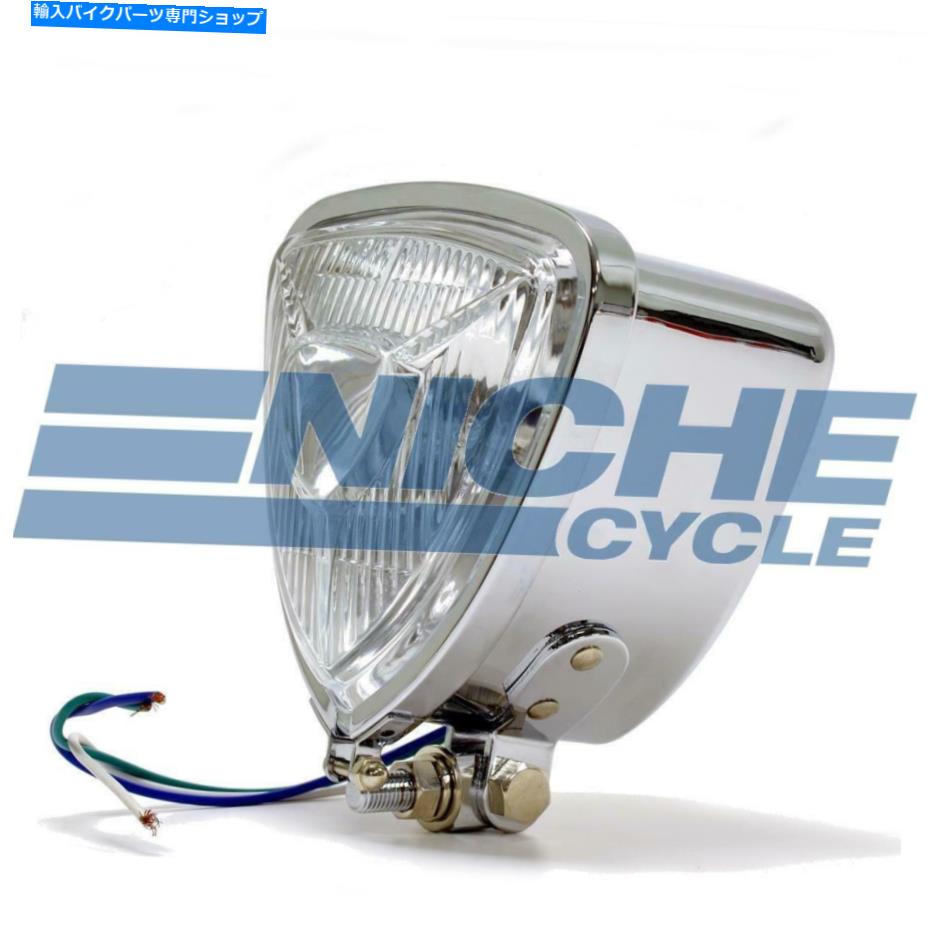 クロームパーツ トライアングルアリススタイルのヘッドライトクロムボトムマウントチョッパー三角形 Triangle Aris Style Headlight Chrome Bottom Mount Chopper Triangular【並行輸入品】