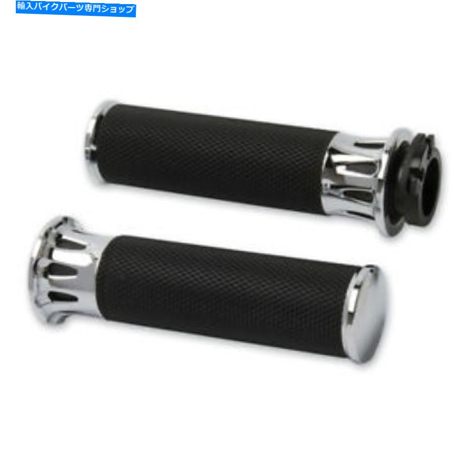 クロームパーツ Arlen Ness Chrome FusionディープカットグリップM-1328 Arlen Ness Chrome Fusion Deep Cut Grips M-1328【並行輸入品】