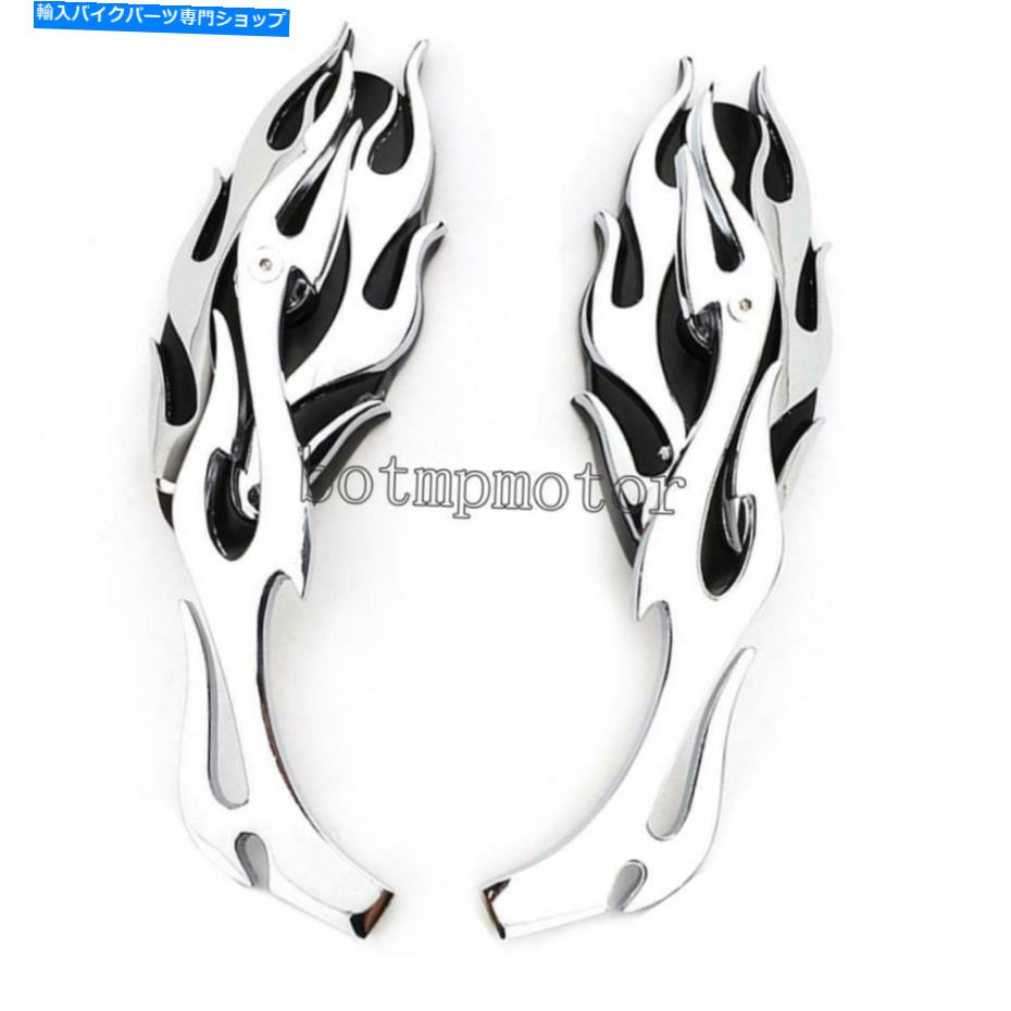 クロームパーツ ヤマハvスター650 xvs650aクラシックのためのオートバイクロームリアビューサイドミラー Motorcycle Chrome Rear View Side Mirrors for Yamaha V Star 650 XVS650A Classic【並行輸入品】