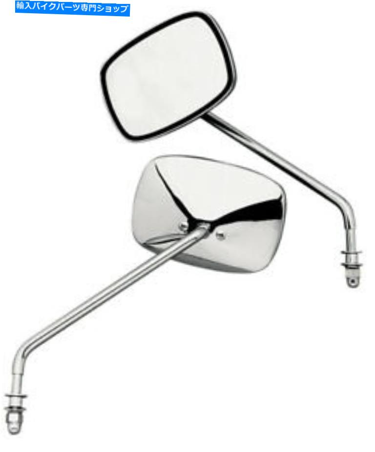 クロームパーツ エミゴクロームユニバーサルスチールミラーダイキャストロングステムペア（20-21705） Emgo Chrome Universal Steel Mirror Die Cast Long Stem Pair (20-21705)【並行輸入品】