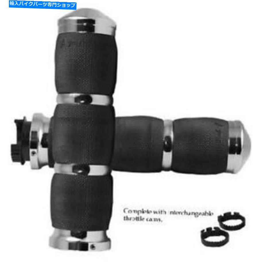 クロームパーツ メートルクォーターオートバイクロムのための空気クッショングリップ＃MT-AIR-90-CH Air Cushioned Grips for Metric Motorcycles Chrome #MT-AIR-90-CH【並行輸入品】