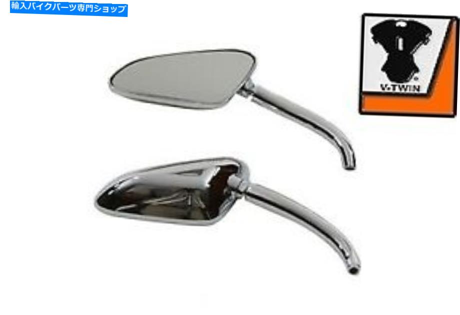 クロームパーツ レーサーミラーW /ラウンドステムShovelhead Evo TC Softail Dyna Chotper Chrome Racer Mirrors w/ Round Stems Shovelhead EVO TC Softail Dyna Chopper Chrome【並行輸入品】