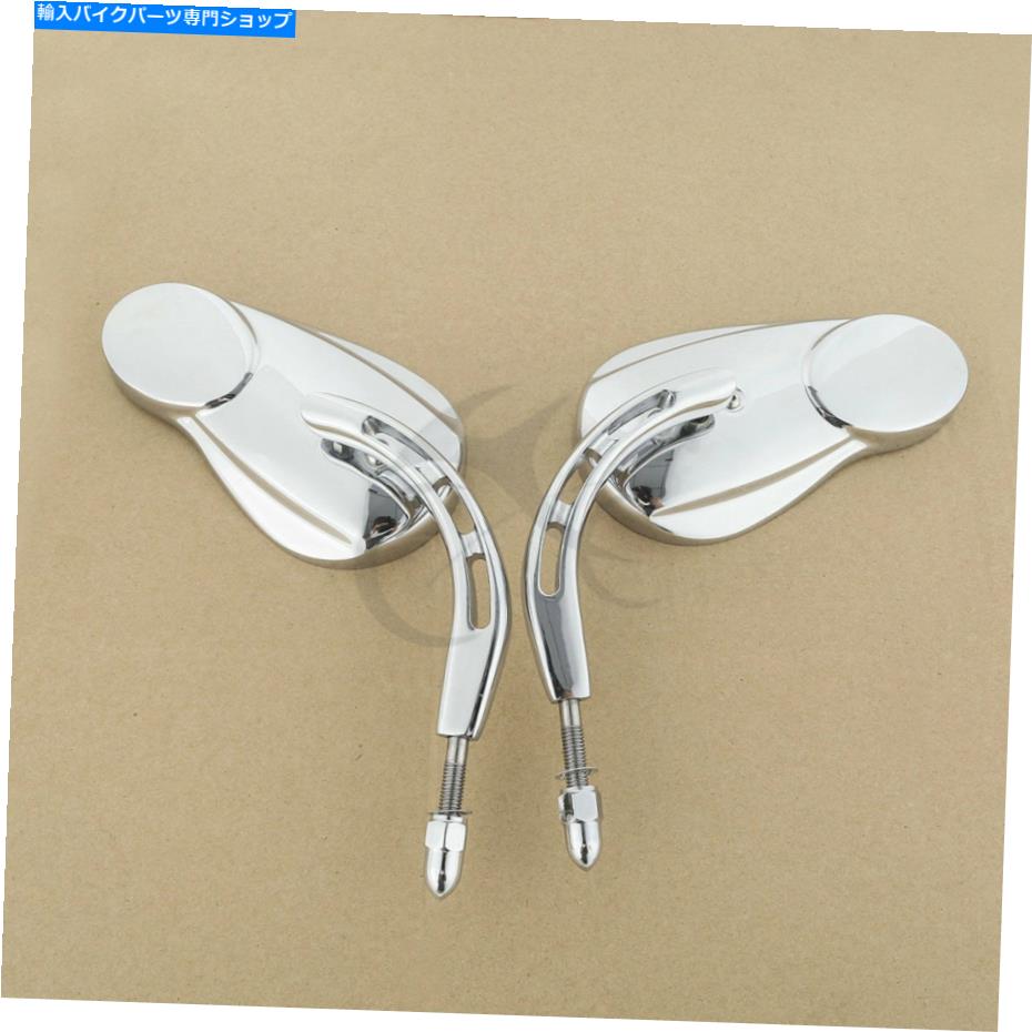 クロームパーツ Harley Road King Touring Sportster 1200 883 Fatboyのためのクロムリアビューミラー Chrome Rear View Mirrors For Harley Road King Touring Sportster 1200 883 Fatboy【並行輸入品】