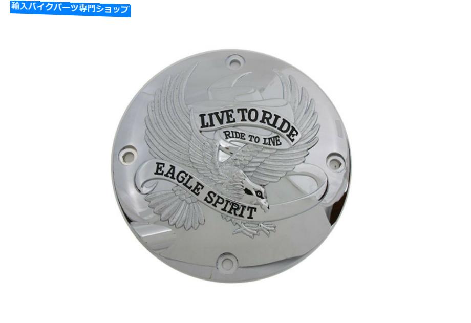 クロームパーツ 1994年から2003年ハーリースポーツスターXLのためにイーグルスピリットダービーカバーに乗るためのクロム Chrome Live to Ride Eagle Spirit Derby Cover for 1994-2003 Harley Sportster XL【並行輸入品】
