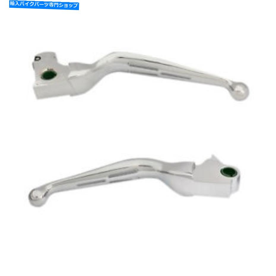 クロームパーツ 2014-2016ハーリー・トライグライドとフリーホイーラーのためのクロムスロットワイドブレードレバー Chrome Slotted Wide Blade Levers for 2014-2016 Harley Tri Glide and Freewheeler【並行輸入品】
