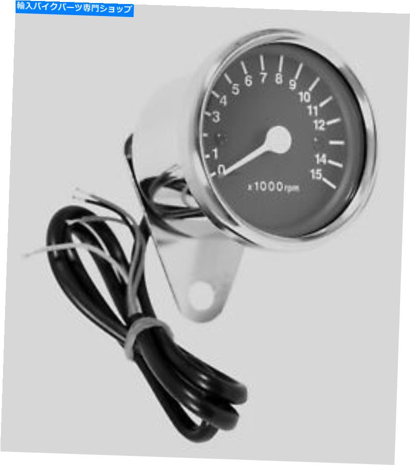 クロームパーツ カスタムミニ電動タコメータクロムボディブラックフェイス Custom Mini Electric Tachometer Chrome Body Black Face【並行輸入品】