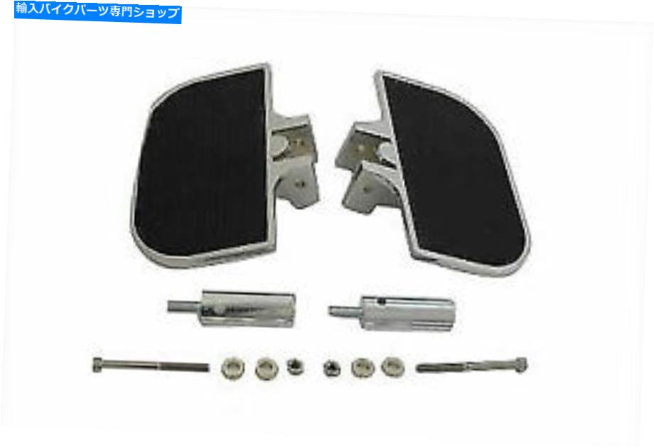 クロームパーツ Vツイン旅客ミニフットボードセットラバースタイル27-0909 V-Twin Passenger Mini Footboard Set Rubber Style 27-0909【並行輸入品】