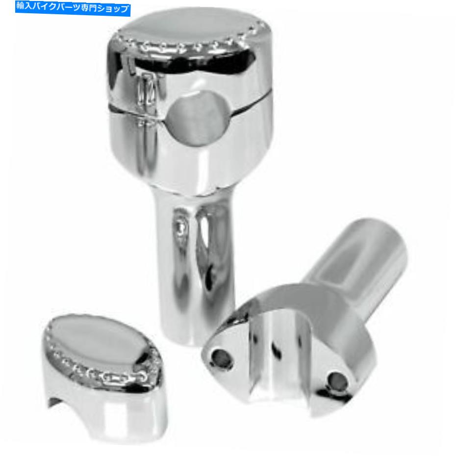 クロームパーツ La Choppers 4 "Chrome Hefty Drild Riser LA-7405-04 LA CHOPPERS 4" CHROME HEFTY DRILLED RISER LA-7405-04【並行輸入品】|Us Custom Parts Shop USDM