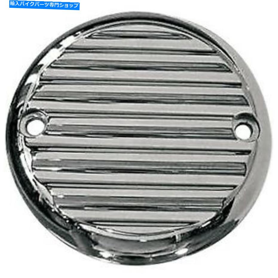 クロームパーツ ジョーカークロームフィン済みタイマー/ポイントカバー84-99＆Sportster 04-20 Joker Chrome Finned Timer / Points Cover for Big Twin 84-99 & Sportster 04-20【並行輸入品】