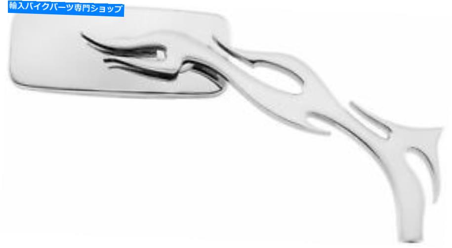 クロームパーツ Bikemaster Chrome WideView Flame Mirror KS-A34 BikeMaster Chrome Wideview Flame Mirror KS-A34【並行輸入品】