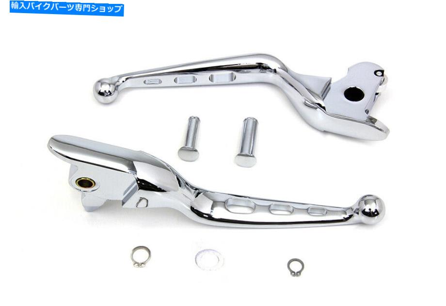 クロームパーツ クロームドリルハンドレバーセットはハーレー - ダビッドソンをフィットします Chrome Drilled Hand Lever Set fits Harley-Davidson【並行輸入品】