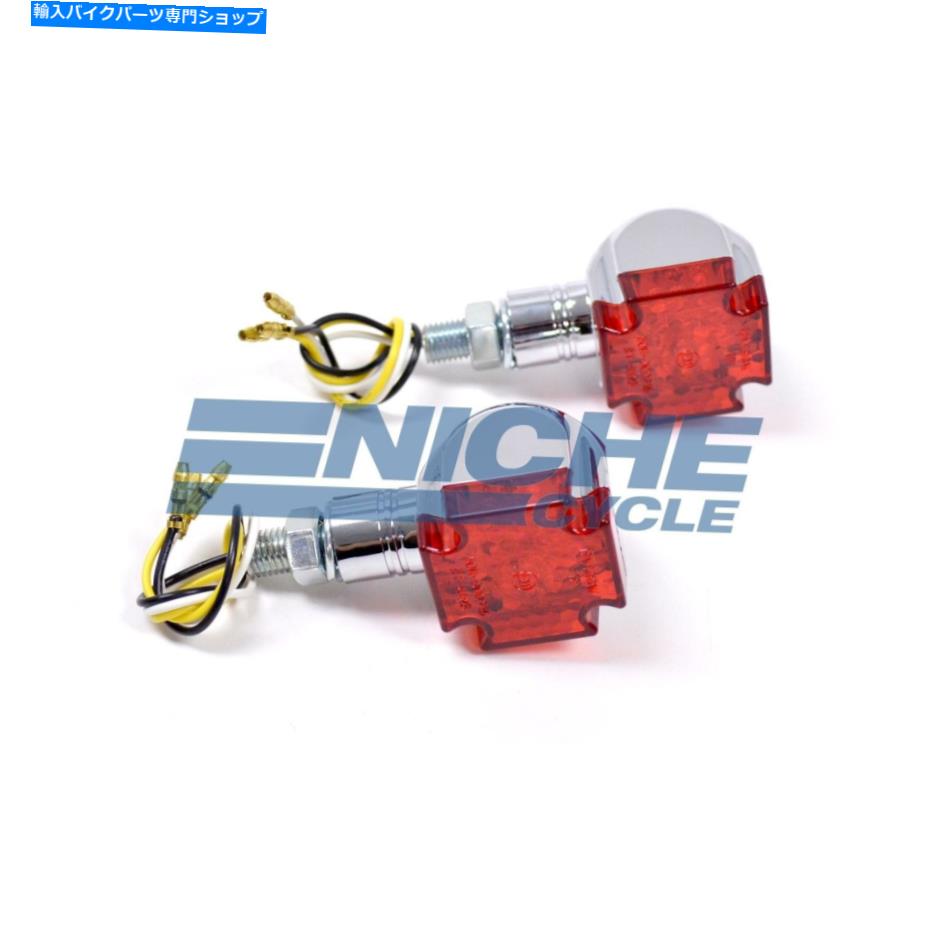 クロームパーツ マルタLEDクロスデコライトクロム/赤12ボルトクロムレッド Maltese LED Cross Deco Lights Chrome/Red 12 Volt Chrome Red【並行輸入品】