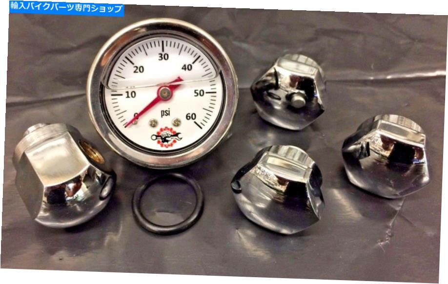 クロームパーツ 44クロムロッカーボックスシャフトエンドボルト油圧ゲージアイアンヘッドシャベルヘッドホワイト 44 Chrome Rocker Box Shaft End BOLT Oil Pressure Gauge Ironhead Shovelhead white【並行輸入品】