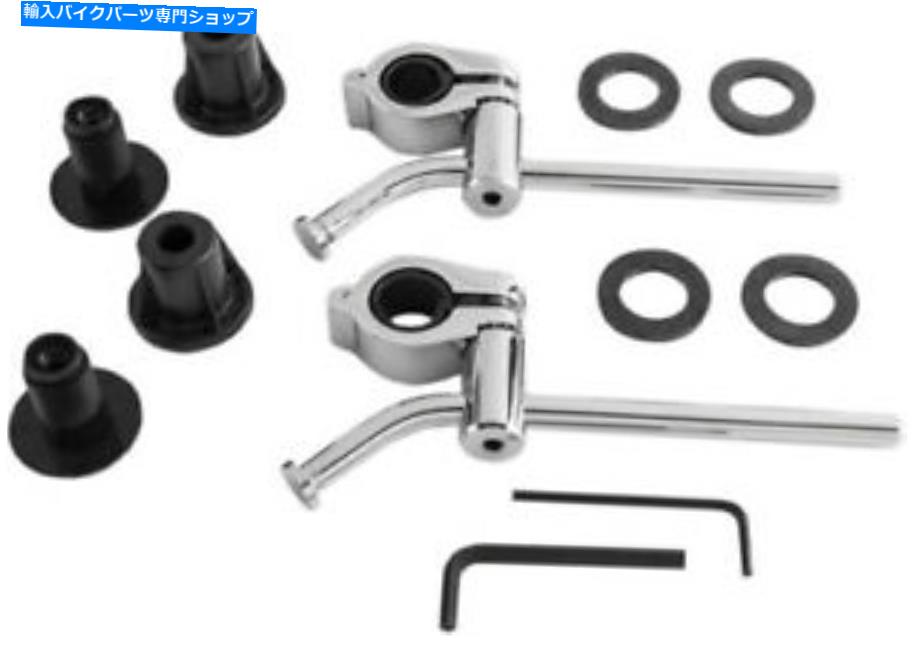 クロームパーツ S-06/09＆SS-10 WindShieldsのスリップストーマクロームハードウェアキット - 7 / 8-1in。 Slipstreamer Chrome Hardware Kit for S-06/09 & SS-10 Windshields - 7/8-1in.【並行輸入品】