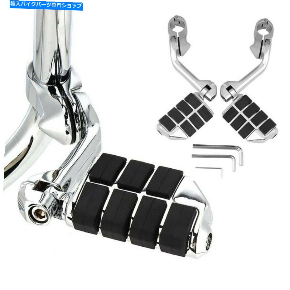 クロームパーツ Harley Heritage Softail Classic Electra Glideのためのクロム高速道路の足のペグ+クランプ Chrome Highway Foot Pegs+Clamp For Harley Heritage Softail Classic Electra Glide【並行輸入品】|Us Custom Parts Shop USDM
