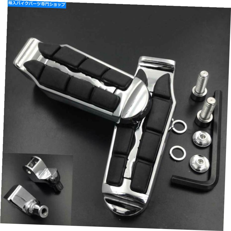 クロームパーツ クロムオートバイフロントフットペグフィット1988-2000ホンダゴールドウィングGL1500 1999 Chrome Motorcycle Front Foot Pegs fit For 1988-2000 Honda GoldWing GL1500 1999【並行輸入品】