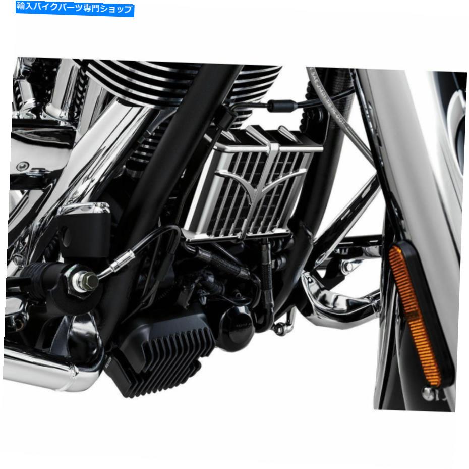 クロームパーツ クレアキンクラシッククロームオイルクーラーカバーフロントエンジンダウンチューブインディアン5640 Kuryakyn Classic Chrome Oil Cooler Cover Front Engine Down Tube Indian 5640【並行輸入品】