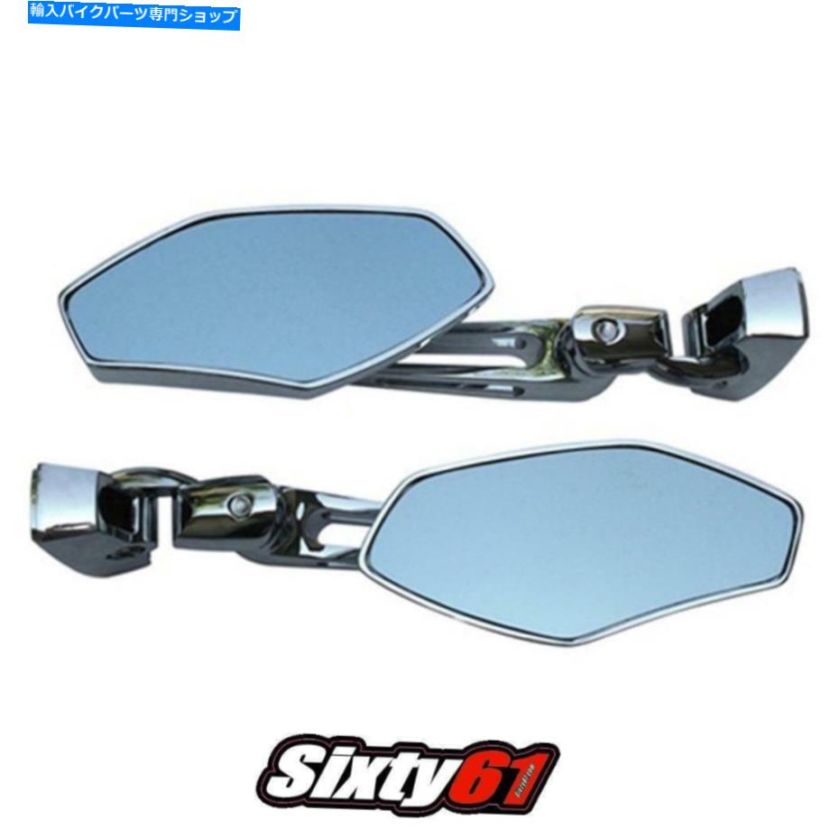 クロームパーツ GSXR 1000クロームミラー2001-2017 2018 2019 2019 2020 2021スズキ凸部調整可能 GSXR 1000 Chrome Mirrors 2001-2017 2018 2019 2020 2021 Suzuki Convex adjustable【並行輸入品】